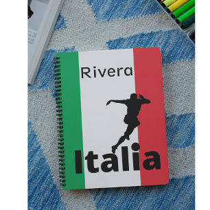 Soccer Player, Italy customizable Notebook
