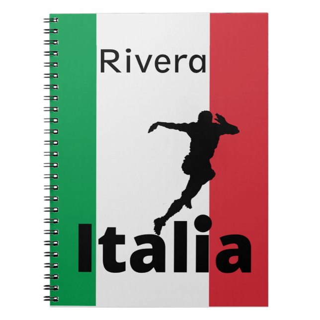 Soccer Player, Italy customizable Notebook (Front)