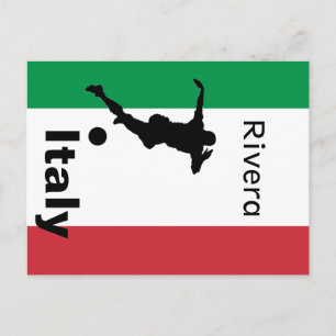 Soccer Player, Italy customizable Postcard
