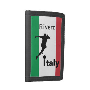 Soccer Player, Italy customizable Trifold Wallet