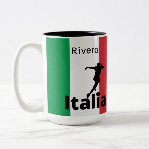 Soccer Player, Italy customizable Two-Tone Coffee Mug