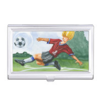 Soccer Player Kicking a Ball by Jay Throckmorton