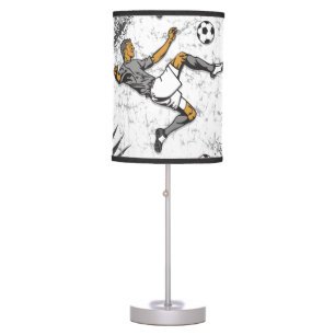 Soccer Player Kicking Ball Table Lamp
