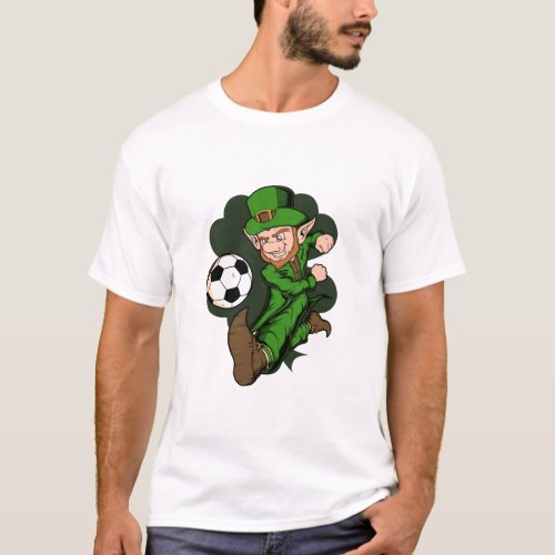 Soccer Player Leprechaun St Patricks Day Soccer  T_Shirt