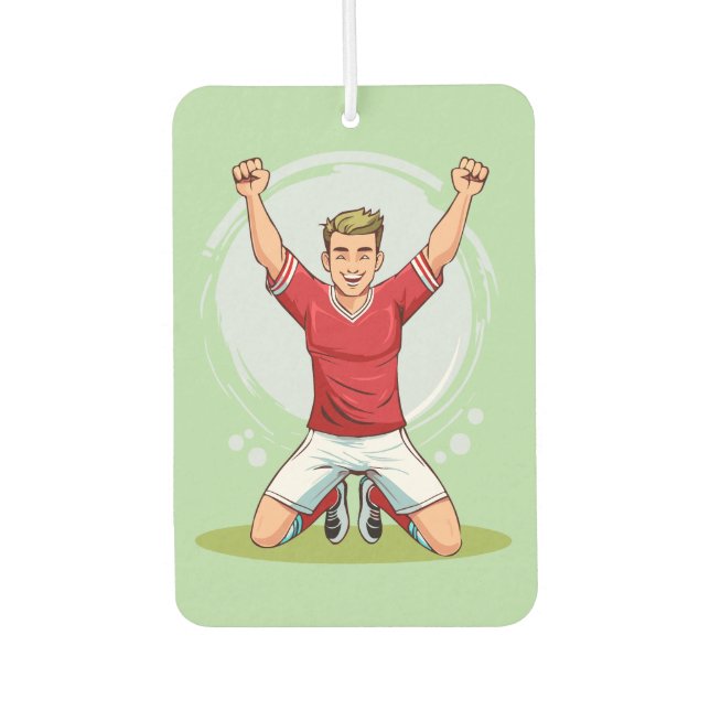 Soccer player man air freshener (Front)