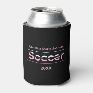 Soccer Player Minimalist Word Art - Arch Can Cooler