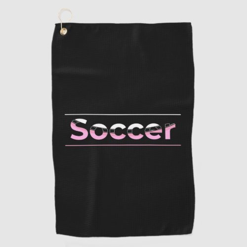 Soccer Player Minimalist Word Art _ Arch Golf Towel