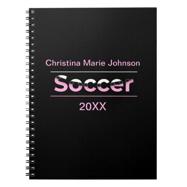 Soccer Player Minimalist Word Art - Arch Notebook (Front)