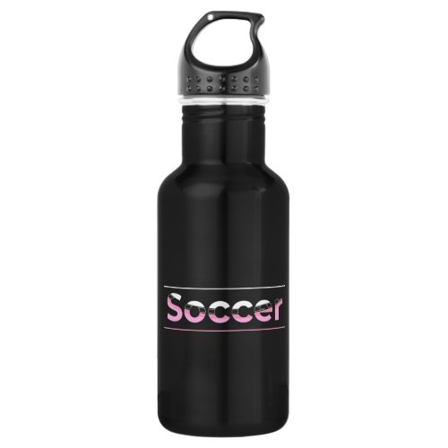Soccer Player Minimalist Word Art _ Arch Stainless Steel Water Bottle