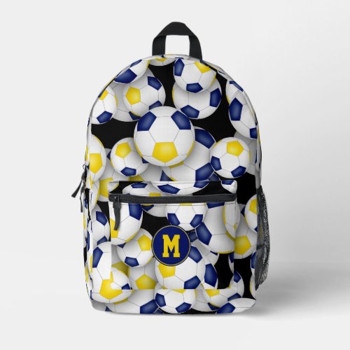 blue gold sports team colors girls boys soccer backpack