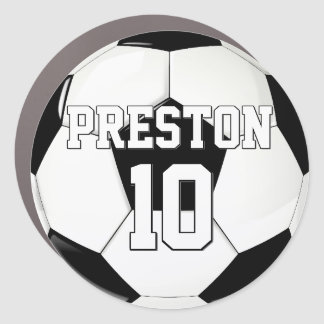 Soccer Player Name and Number Personalized Car Magnet