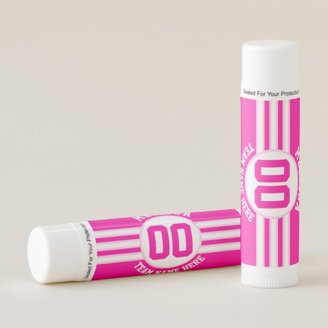 Soccer Player Number Team Name Chic  Lip Balm (Front)
