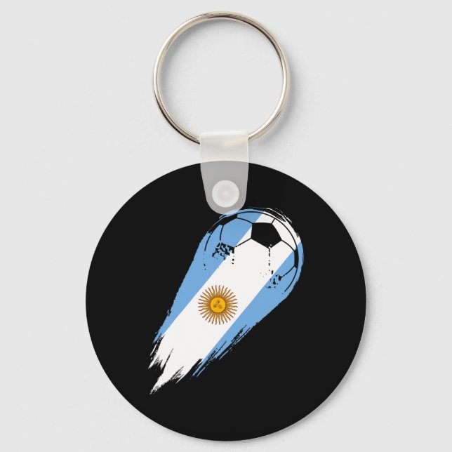 Soccer Player Of Pride Argentina  Keychain (Front)