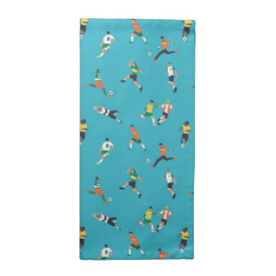 Soccer Player Pattern Cloth Napkin