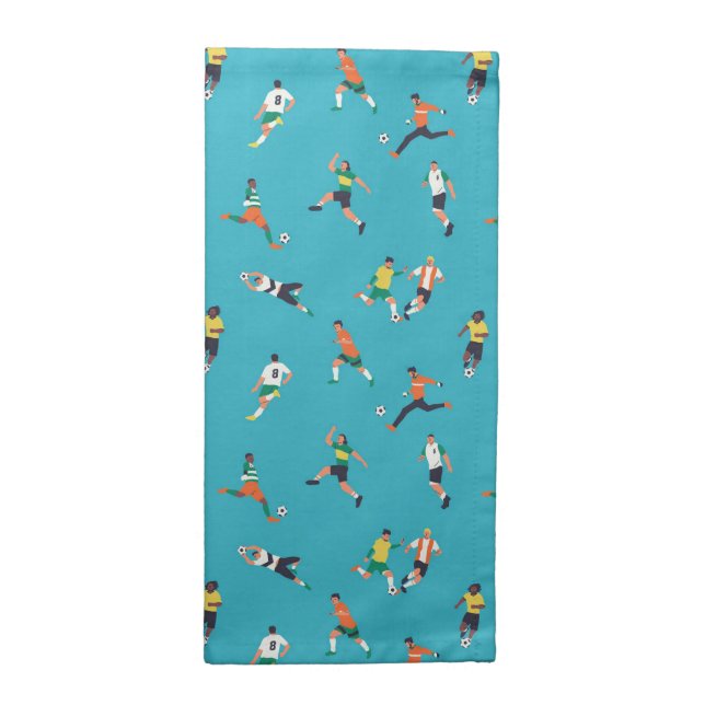 Soccer Player Pattern Cloth Napkin (Half Fold)