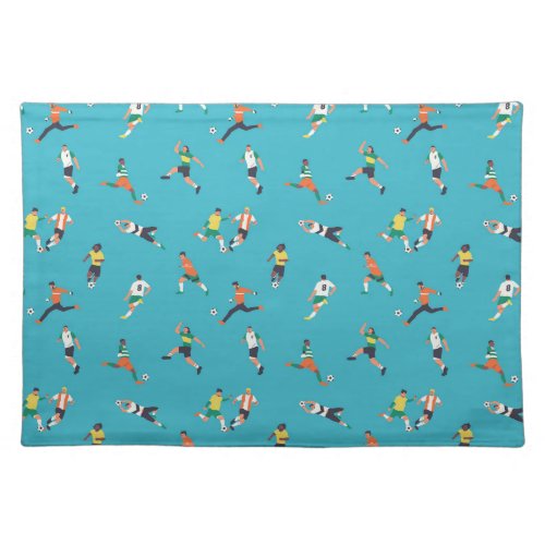 Soccer Player Pattern Cloth Placemat