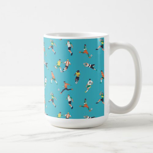 Soccer Player Pattern Coffee Mug