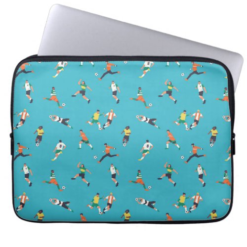 Soccer Player Pattern Laptop Sleeve