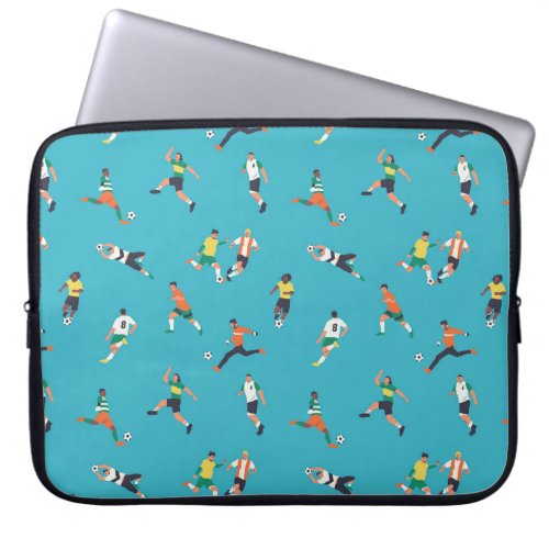 Soccer Player Pattern Laptop Sleeve