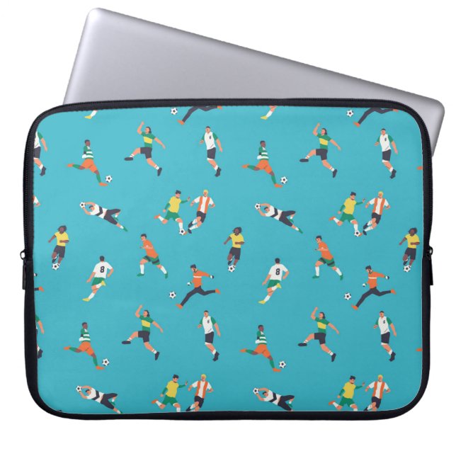 Soccer Player Pattern Laptop Sleeve (Front)