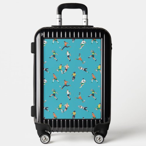 Soccer Player Pattern Luggage