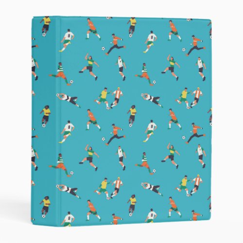 Soccer Player Pattern Mini Binder