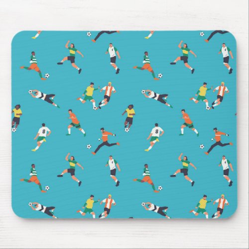 Soccer Player Pattern Mouse Pad