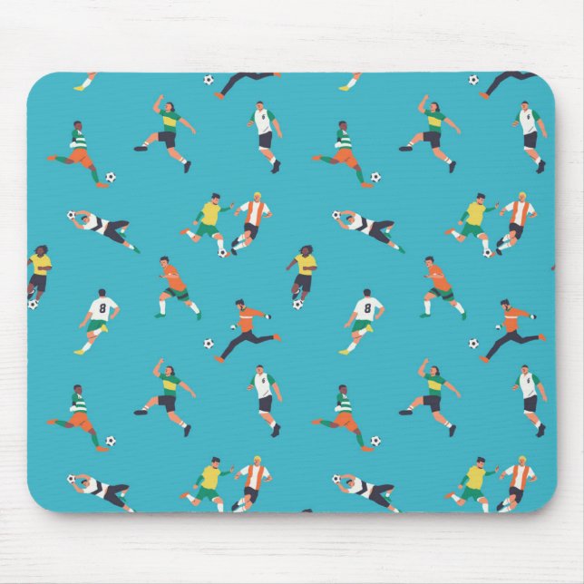 Soccer Player Pattern Mouse Pad (Front)