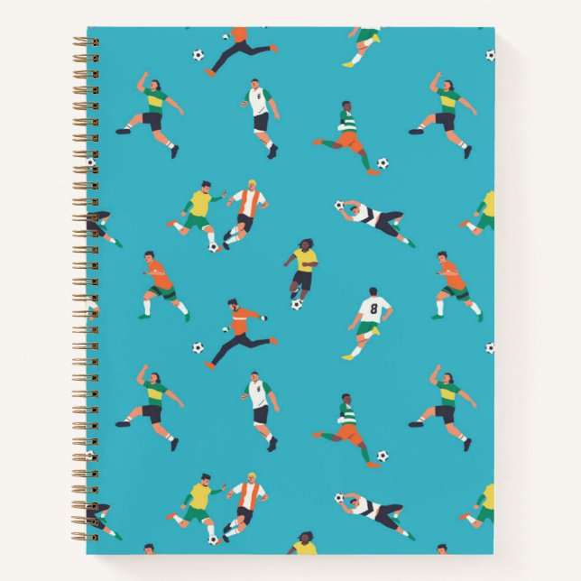 Soccer Player Pattern Notebook (Front)