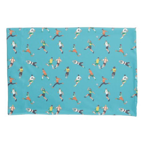 Soccer Player Pattern Pillow Case