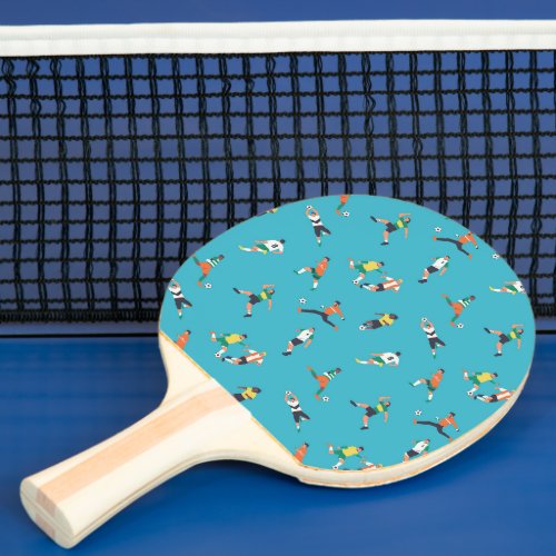 Soccer Player Pattern Ping Pong Paddle