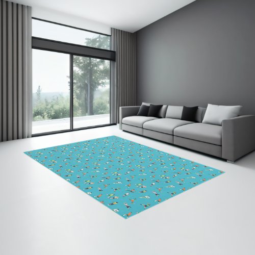 Soccer Player Pattern Rug