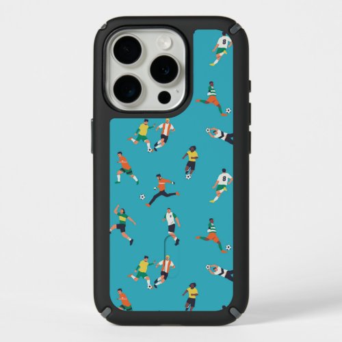 Soccer Player Pattern iPhone 15 Pro Case