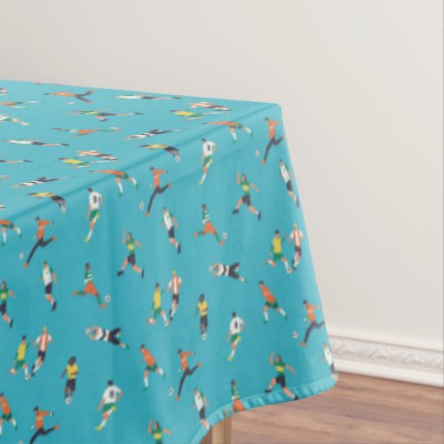 Soccer Player Pattern Tablecloth