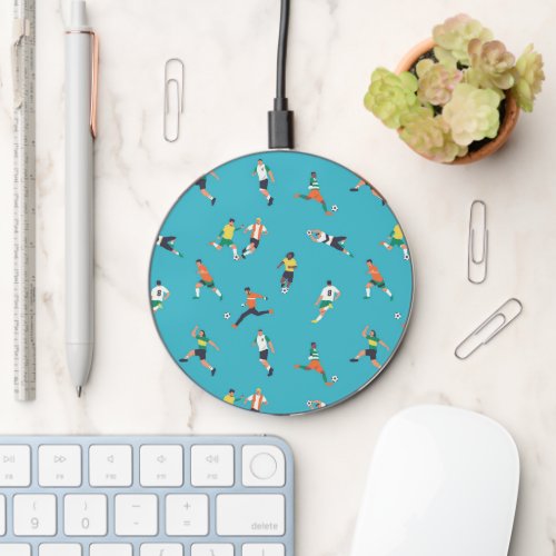 Soccer Player Pattern Wireless Charger
