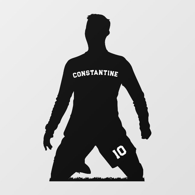 Soccer Player Personalized Gift Wall Decal (Front)