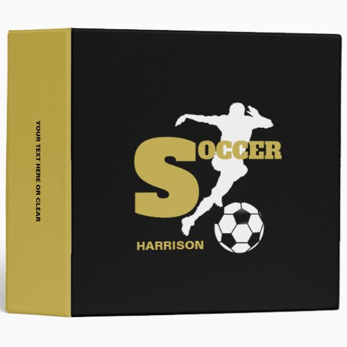 Soccer Player Personalized Graphic 3 Ring Binder