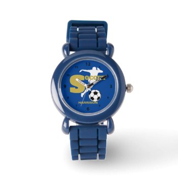 Soccer Player Personalized Graphic Watch by Flissitations at Zazzle