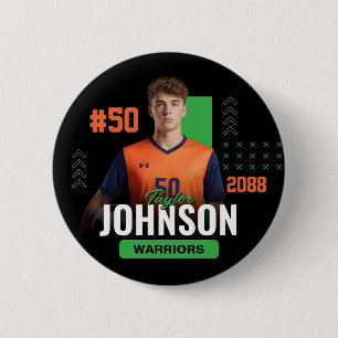 Soccer Player Senior Night Custom Color Sports Button