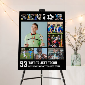 Soccer Player Senior Night Sports Photo Collage Foam Board