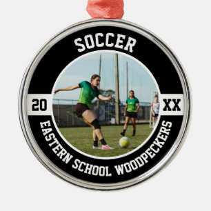 Soccer Player Team Sports High School Senior Grad Metal Ornament