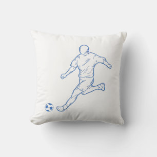 soccer player throw pillow