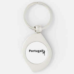 Soccer player using dot as a ball Portugal        Keychain