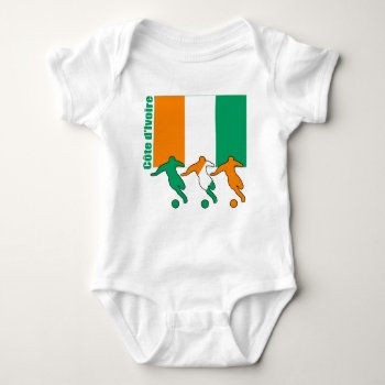 Soccer Players - Cote D'ivoire Baby Bodysuit by nitsupak at Zazzle