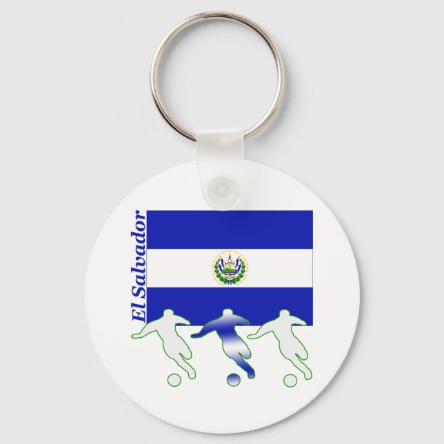 Soccer Players - El Salvador Keychain (Front)