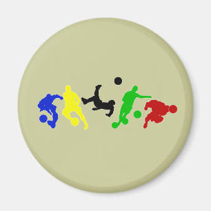 Soccer players football sports fan magnet