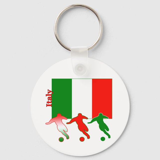Soccer Players - Italy Keychain (Front)