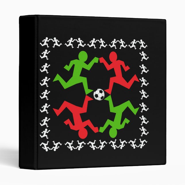 Soccer Players Running to the Ball Pattern Binder (Front/Spine)