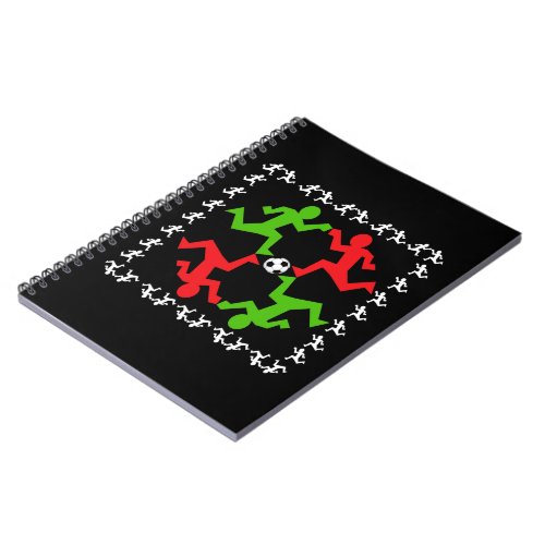 Soccer Players Running to the Ball Pattern Notebook