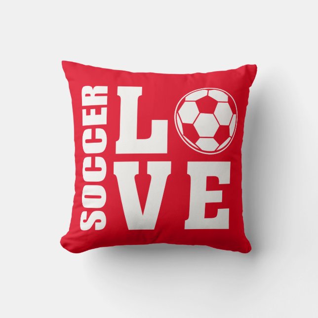 Soccer Players Throw Pillow (Front)